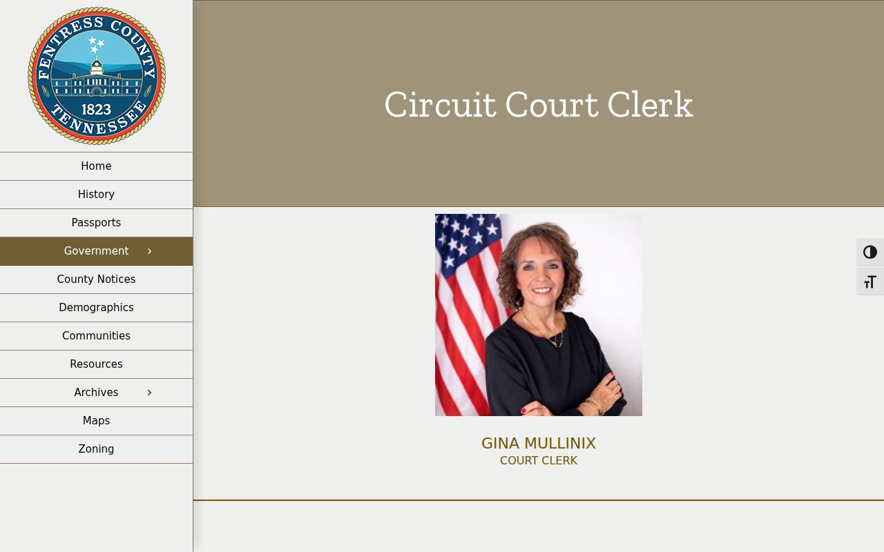 Fentress County warrant search: Circuit Court Clerk contact information
